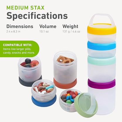 humangear STAX Stackable Containers, Medium, Springtime