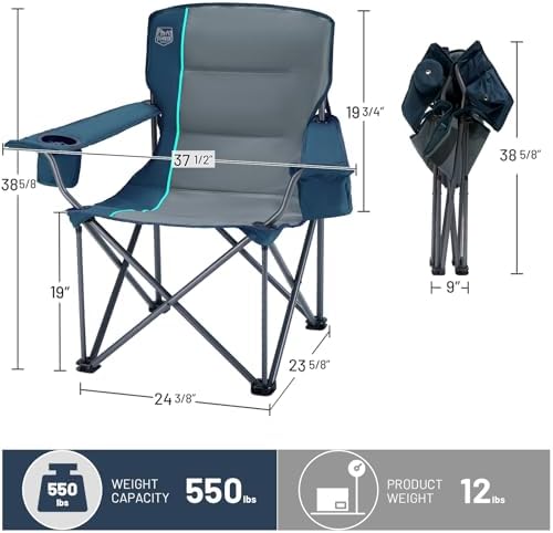 Timber Ridge 2 Pack Oversized Folding Camping Chair for Adults