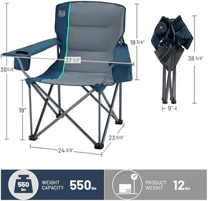 Timber Ridge 2 Pack Oversized Folding Camping Chair for Adults