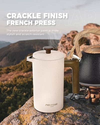 POLIVIAR French Press Coffee Maker, 34 oz