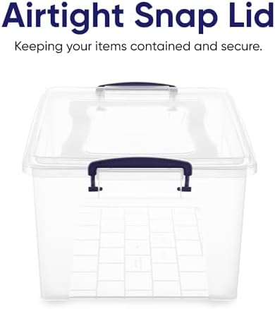 Superio 36 Quart Clear Plastic Storage Boxes with Lids, Stackable Organizer Containers, BPA-Free Storage Bins for Home, Office, School & Dorm, 2 Pack