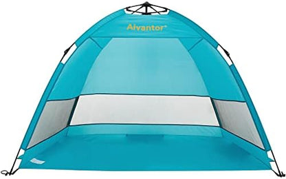 Alvantor® Beach Tent Beach Umbrella Outdoor Sun Shelter Cabana Automatic Instant Pop-Up UPF 50+ Portable Beach Shade Camping Fishing Hiking Canopy Easy Set Up Light Weight Windproof for 2-3 Person