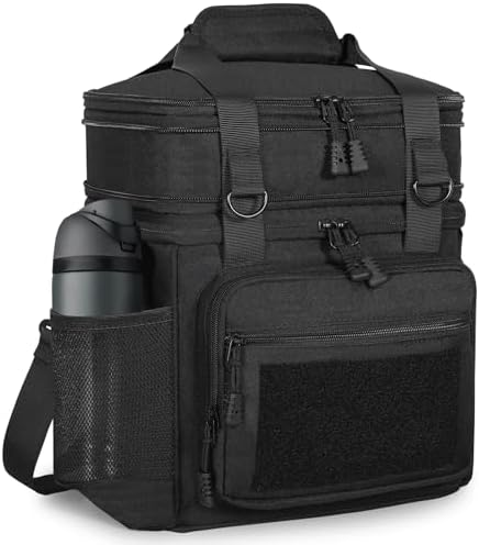 GLENKEY Tactical Lunch Box Men Expandable Insulated Leakproof Cooler Bag