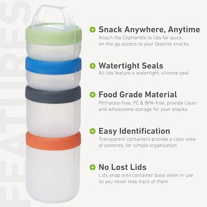 humangear STAX Stackable Containers, Medium, Spectrum
