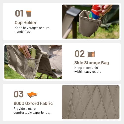 Timber Ridge Hammock Camping Chair, Portable Oversized Swinging Camp Chairs