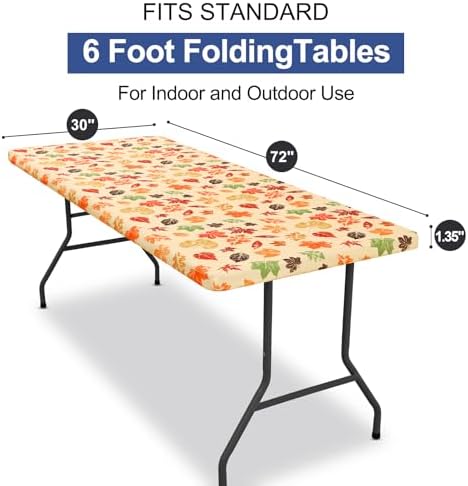 homing Rectangle Table Cloth Cover 6 Foot Elastic Fitted Tablecloth
