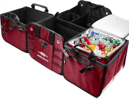 Insulated Cooler Bag for Car Trunk, Red