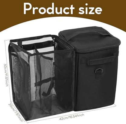 2-in-1 Cooler Organizer Insert for Bogg Bag Original/X-Large, PEVA 6H Insulated Storage Inner with Mesh Bag, Dry-Wet Separate for Camping, Beach, Picnic, Road Trips