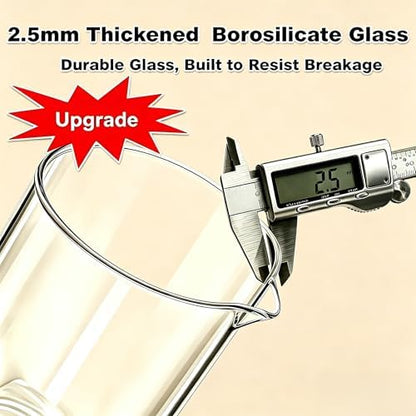 QUQIYSO French Press Coffee Maker 34oz, Thickened Glass Coffee French Press