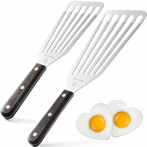 2 Pack Fish Spatula - Stainless Steel Turners, Metal Spatula Set