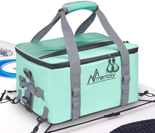 MENOLY Paddle Board Accessories Cooler, 25L Sup Kayak Deck Cooler Bag Fit 30 Cans with Bottle Opener, Adjustable Strap for Paddleboarding, Kayaking, Camping