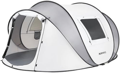 Pop Up Camping Tent, 2/4/6 Person Instant Tent Waterproof PU4500mm, Spacious Ventilated Camping Tent with Front Porch, Quick Setup Lightweight Portable for Outdoor Camping Hiking Beach