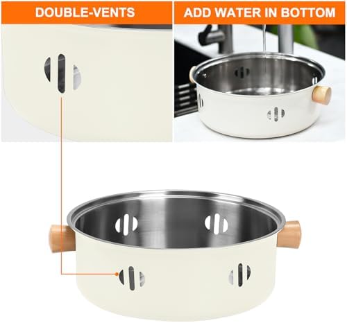 Portable Charcoal Barbecue Grill, 1pc Small Outdoor Camping Grill (Beige)