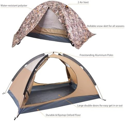 GEERTOP 2 Person Backpacking Tent, Lightweight Waterproof 4-Season Tent