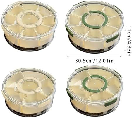 ljhnba Multi Compartment Food Organiser with Ice Retention Tray for Hiking Travel Fruit Snacks Organization Tool Camping Picnics Insulated Food Container
