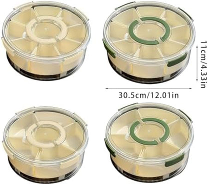 ljhnba Multi Compartment Food Organiser with Ice Retention Tray for Hiking Travel Fruit Snacks Organization Tool Camping Picnics Insulated Food Container