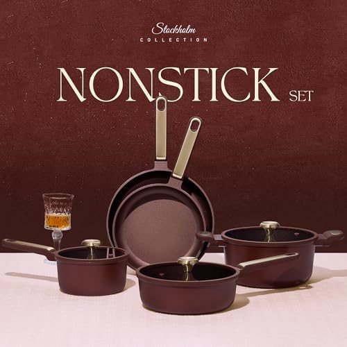 CAROTE Cookware Sets, Pots and Pans Set Non Stick, 16pcs