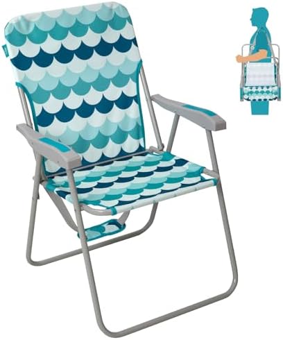 #WEJOY Folding Beach Chairs for Adults, High Back Lightweight for Camp Lawn