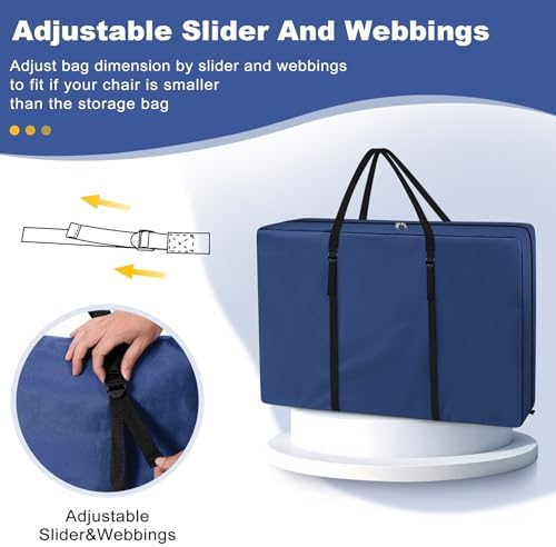 Explore Land Chair Storage Bag for Folding Longue Zero Gravity, Blue