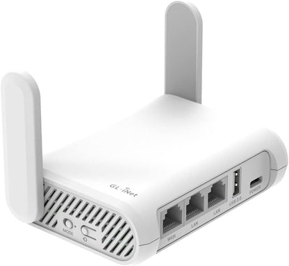GL.iNet GL-SFT1200 (Opal) Portable WiFi Travel Router, Mini VPN Wireless Router for Fiber Optic Modem, Mobile Internet WiFi Repeater, Dual Band Openwrt Computer Routers, Home/Business/RV/Cruise
