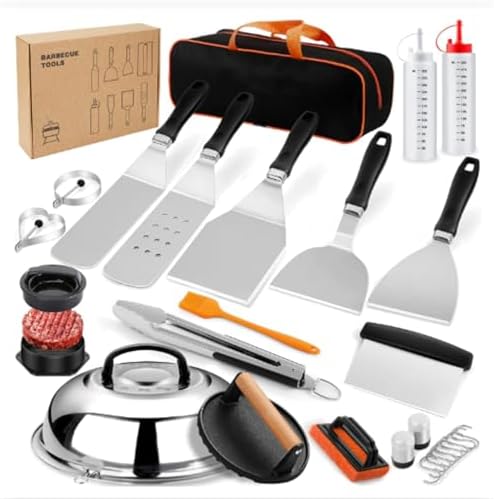 BBQ Tool Set, Stainless Steel Grill Accessories with Carrying Case, Outdoor Cooking Utensils for Camping, Tailgating, Backyard BBQ（135PC）