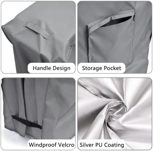 Cooler Cart Cover for 80-100 Qt Patio Rolling Ice Cart,36"Lx19.5"Wx31.5"H