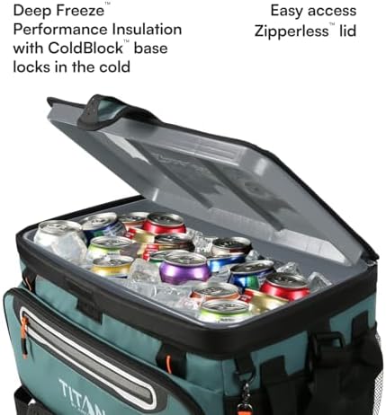 Titan Zipperless HardBody Cooler, Keeps Ice 2 Days