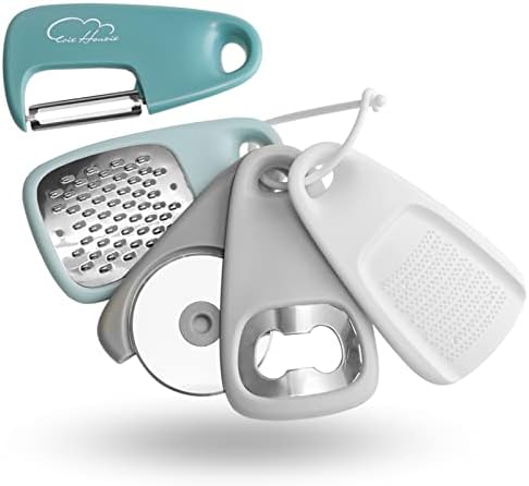 Kitchen Gadgets Set, Stackable for Saving Space, Blue, 5 Pieces
