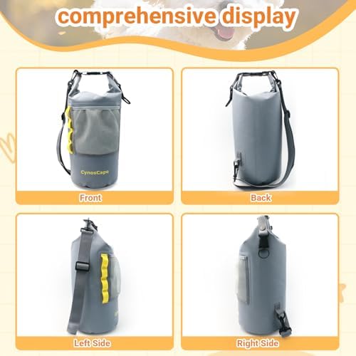 Dog Food Storage Bag for Camping Trips,Road Travel,Dog Boarding,Overnight Kibble Bag Carrier 10L,Portable,Leak-Proof,Airtight,Odor-Resistant,Wipe Clean (Bowl Not Included)