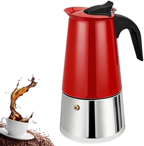 12 Cup Stovetop Espresso Maker Stainless Steel Moka Pot Stove Top Percolator Italian Coffee Makers Capable Mocha Greca Machine Cafe Classic Induction Cookers for Home and Camping 600ml 20oz