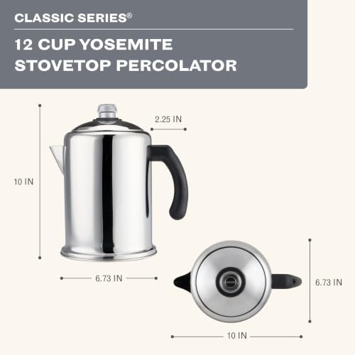 Farberware Classic Stainless Steel Yosemite 12-Cup Coffee Percolator