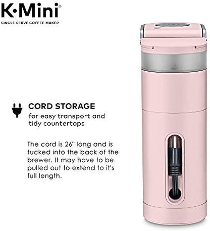 Keurig K-Mini Single Serve K-Cup Pod Coffee Maker, 6 to 12oz Brew size, with Cord Storage, Perfect for Small Spaces, Dusty Rose