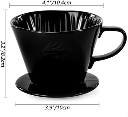Pour Over Ceramic, Coffee Dripper Ceramic Coffee Maker,Black