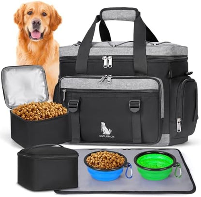 IGOLUMON Dog Travel Bag Large Waterproof Pet Travel Bags Set for Supplies
