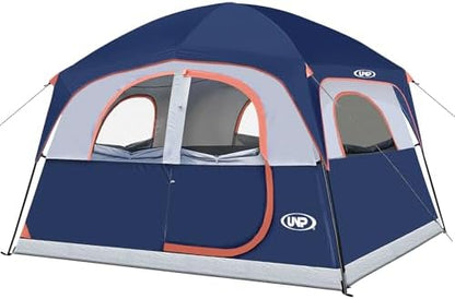 UNP 6 Person Tents for Camping Waterproof Family Cabin Tent with Rainfly
