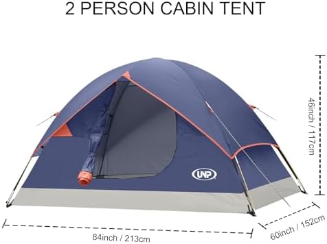 unp 6 Person 4 Season Dome Tent, Easy to Set Up for Camping & Hiking, Lightweight & Portable, Green