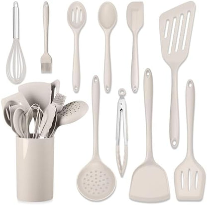 HaWare 11PCS Silicone Cooking Utensils Set, Kitchen Utensils with Holder