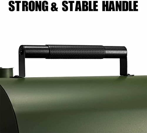 MAISON HUIS Small Charcoal Grill, Portable Tabletop BBQ Smoker for Outdoor Camping,Mini Grill for Tailgating, Hiking & Picnic, (Green)