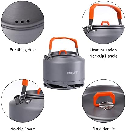 Fire-Maple XT2 1.3L Camping Kettle Portable Teapot with Heat Exchanger