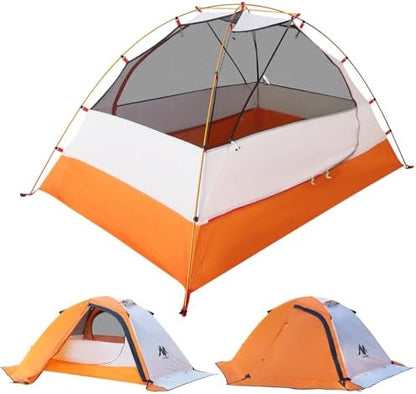 AYAMAYA 4 Season Waterproof 2 Person Backpacking Tent with Aluminum Poles