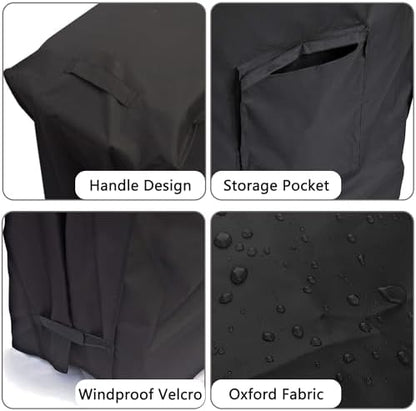 Cooler Cart Cover for 80-100 Qt Patio Rolling Ice Chest Cart,43"Lx22"Wx32"H