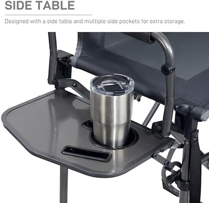 EVER ADVANCED Portable 30.7" Seat Height Tall Camping Directors Chair