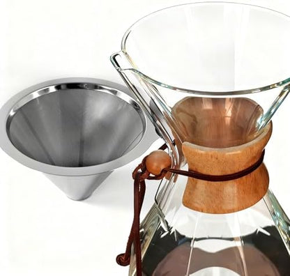 AGOGO Pour Over Coffee Maker Set, 34oz Diamond Style, 304 Stainless Filter