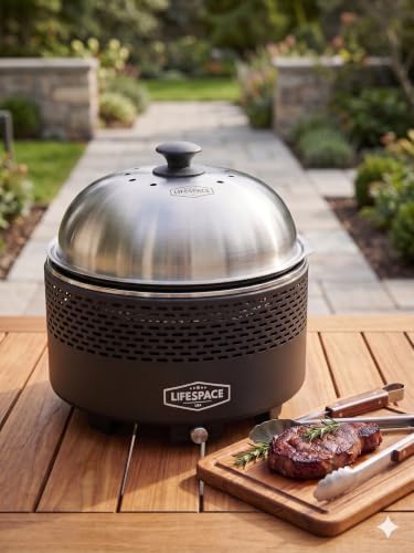 Lifespace Portable Lightweight Charcoal Grill with FREE Carry Bag