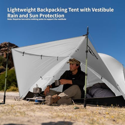 Naturehike Mongar Upgraded 1/2/3 Person Backpacking Tent,Waterproof Lightweight Camping Tent with Footprint
