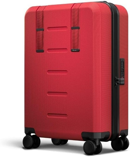 D_b_ Ramverk Carry-On 21 Inch Hardside Luggage, Compact Suitcase with Silent 360 Spinner Wheels, TSA Lock, Interior Laptop Compartment and Two Zipper Dividers, Red
