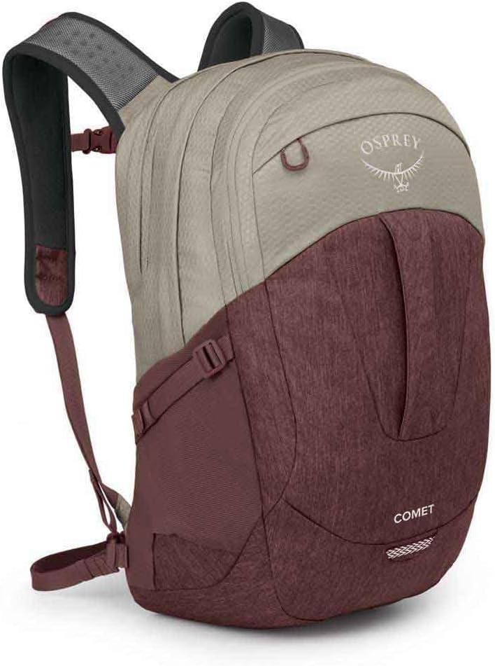 Osprey Comet Laptop Backpack, Sawdust Tan/Raisin Red