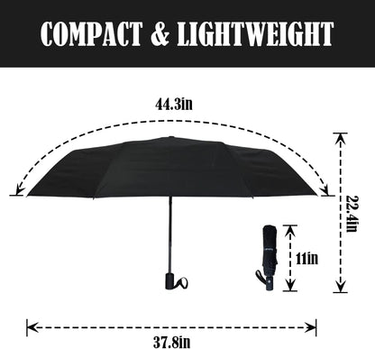 LLanxiry Compact Travel Umbrella, Mini Windproof Umbrellas for Rain & Sun, Small Lightweight Outdoor UV Umbrella, Portable Folding Umbrellas for Travel