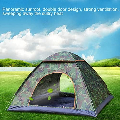 Family Dome Tent Pop-Up Tent Lightweight Tent Durable 210T Polyester Fabric Water-Resistant, UV Protection Easy Set Up for Camp Backpacking Hiking Outdoor,Green 1,M
