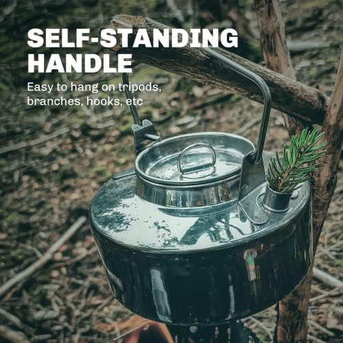 Fire-Maple Antarcti Camping Kettle Stainless Steel Camp Tea Pot, 1L